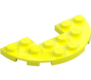 LEGO Vibrant Yellow Plate 3 x 6 Round Half Circle with Cutout (18646)