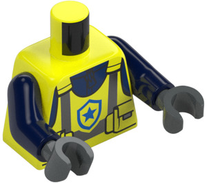 LEGO Vibrant Yellow Police Officer -  Female Minifig Torso (973 / 76382)