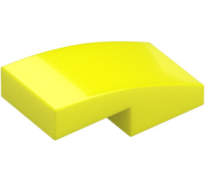 LEGO Amarillo vibrante Con pendiente 1 x 2 Curvo (3593 / 11477)