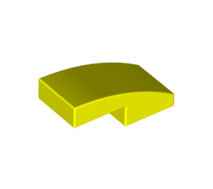 LEGO Levendig geel Helling 1 x 2 Gebogen (3593 / 11477)