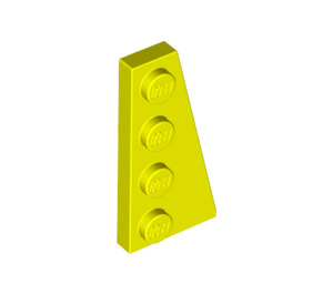 LEGO Leuchtendes Gelb Keil Platte 2 x 4 Flügel Recht (41769)