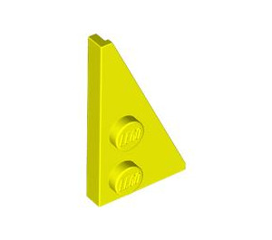 LEGO Leuchtendes Gelb Keil Platte 2 x 4 Flügel Recht (65426)
