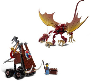 LEGO Viking Catapult versus the Nidhogg Dragon  7017