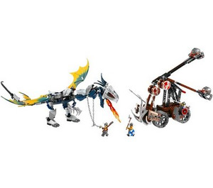 LEGO Viking Double Catapult vs. the Armored Ofnir Dragon 7021