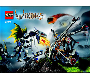 LEGO Viking Double Catapult vs. the Armored Ofnir Dragon 7021 Instructions
