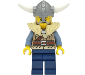 LEGO Viking Männlich mit Beige Fell Kragen Minifigur