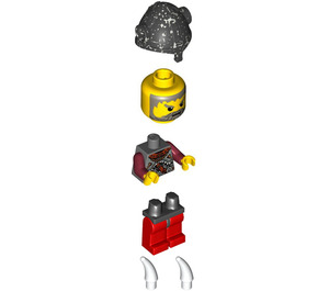 LEGO Viking rot Chess Bishop mit Glued Horns Minifigur
