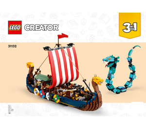 LEGO Viking Ship and the Midgard Serpent Set 31132 Instructions