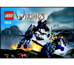 LEGO Viking Warrior challenges the Fenris Wolf Set 7015 Instructions