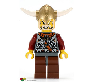 LEGO Viking Warrior mit Angry Gesicht und Golden Helm Minifigur