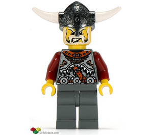 LEGO Viking Warrior med Angry Ansikt og Spraglete svart Hjelm Minifigur