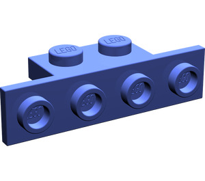 LEGO Violet Support 1 x 2 - 1 x 4 avec coins carrés (2436)