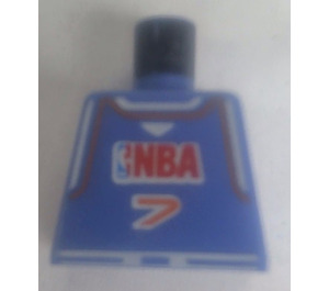 LEGO Violeta Minifigura NBA Torso con NBA Player Number 7