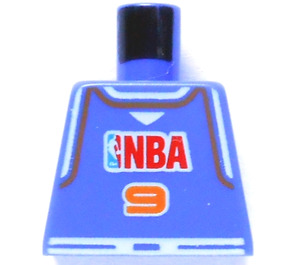 LEGO Fialová Minifigurka NBA Trup s NBA Player Number 9