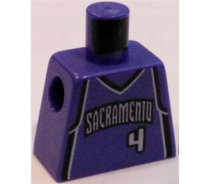 LEGO Fiolett Minifigur NBA Overkropp med Sacramento Kings #4