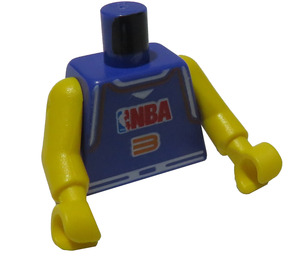 LEGO Violetto Minifigure Busto NBA Player Number 3