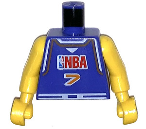 LEGO Violet NBA player, Number 7 Torso