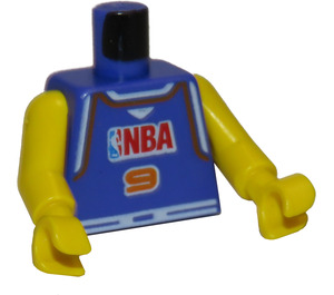 LEGO Paars (violet) NBA player, Number 9 Torso