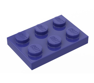 LEGO Fioletowy Talerz 2 x 3 (3021)