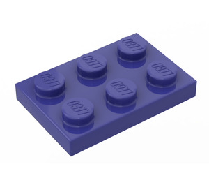 LEGO Paars (Violet) Plaat 2 x 3 (3021)