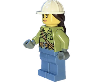 LEGO Volcano Explorer - Female met Hard Hoed minifiguur