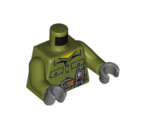 LEGO Volcano Explorer - Male, Shirt with Belt and Radio Minifig Torso (973 / 76382)