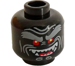 LEGO Volcano Garmadon Head (Recessed Solid Stud) (3626 / 34701)