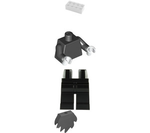 LEGO Voldemort Minifigur Glow in the Dark Grönt Huvud, Mörk Stengrå kappa