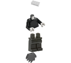 LEGO Lord Voldemort Minifigur med Glow in the Dark Green Head og Dark Stone Grey Cape