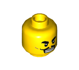 LEGO Wallop Minifigur Huvud (Infälld solid knopp) (3626 / 77778)