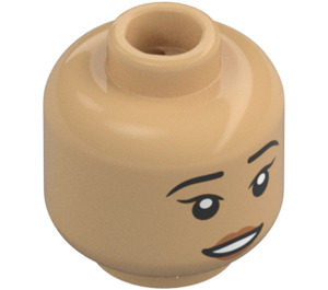 LEGO Warme Bräune Cho Chang Minifigur Kopf (Vertiefte feste Noppen) (3626 / 103489)