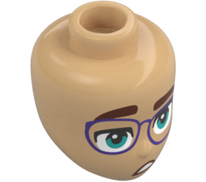 LEGO Warm Tan Minidoll Head with Decoration (92198)