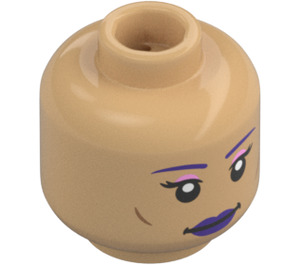 LEGO Warm Tan Minifigure Head with Decoration (Recessed Solid Stud) (3274)