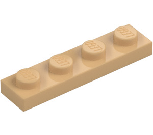 LEGO Beige Doux assiette 1 x 4 (3710)