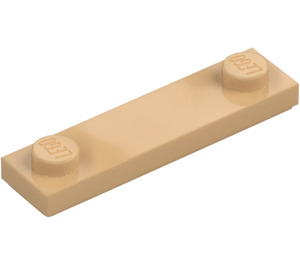 LEGO Beige Doux assiette 1 x 4 avec Deux Tenons avec rainure (41740)