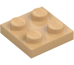 LEGO Warm bruin Plaat 2 x 2 (3022 / 94148)