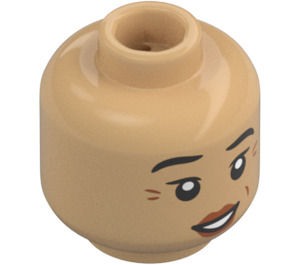 LEGO Beige Doux Professeur Septima Vector Tête (Clou de sécurité) (3274 / 108550)