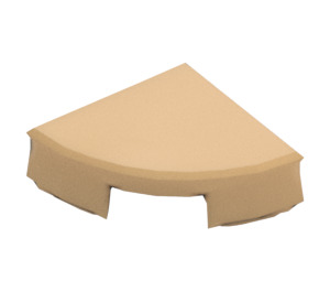 LEGO Warm Tan Tile 1 x 1 Quarter Circle (25269 / 84411)