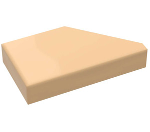 LEGO Warm Tan Tile 1 x 2 45° Angled Cut Left (5091)