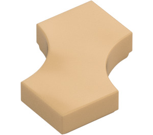 LEGO Warm Tan Tile 2 x 2 with Cutouts (3396)