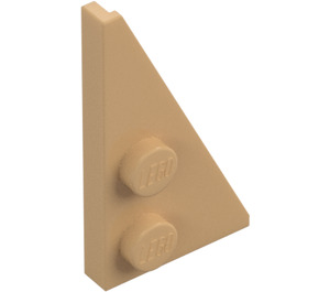 LEGO Lämmin beige Kiila Levy 2 x 4 Siipi Oikein (65426)