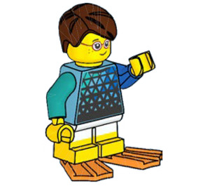 LEGO Water Park Boy avec Glasses et Flippers Figurine