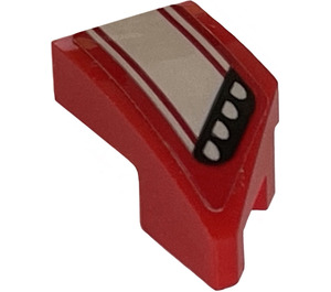 LEGO Wedge 1 x 2 Left with Stripes and Lights Sticker (29120)