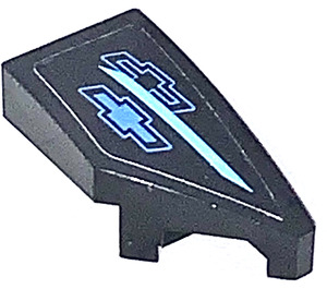 LEGO Wedge 1 x 2 Right with Blue Decoration Right Sticker (29119)