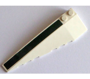 LEGO Wedge 10 x 3 x 1 Double Rounded Left with Dark Green Line Sticker (50955)