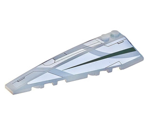 LEGO Wedge 10 x 3 x 1 Double Rounded Left with White and Green Markings 7868 Sticker (50955)