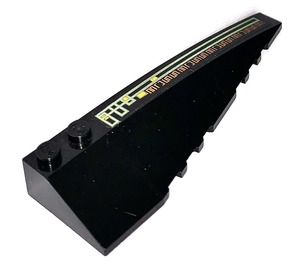 LEGO Wedge 10 x 3 x 1 Double Rounded Right with Lines and Alien Symbology Sticker (50956)
