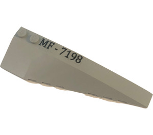 LEGO Wedge 10 x 3 x 1 Double Rounded Right with "MF-7198" Sticker (50956)