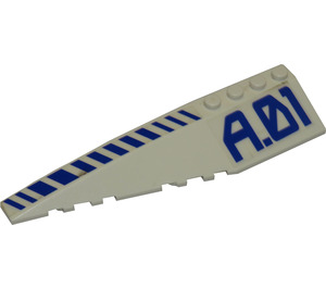 LEGO Wedge 12 x 3 x 1 Double Rounded Left with 'A.01' Sticker (42061)