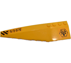 LEGO Wedge 12 x 3 x 1 Double Rounded Left with Asian Symbols and Hexagon Sticker (42061)